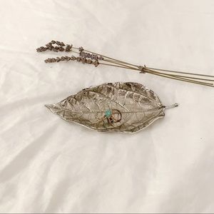 ❌SOLD❌ Osage Orange Leaf Antique Pewter Tray